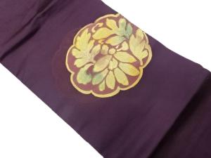 花葉模様織出し名古屋帯